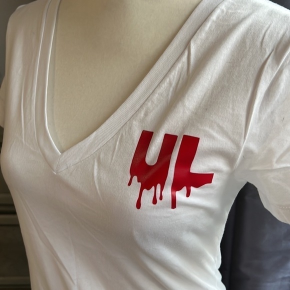 URBAN Luxuriance White V Neck T Shirt SZ M - Picture 2 of 2